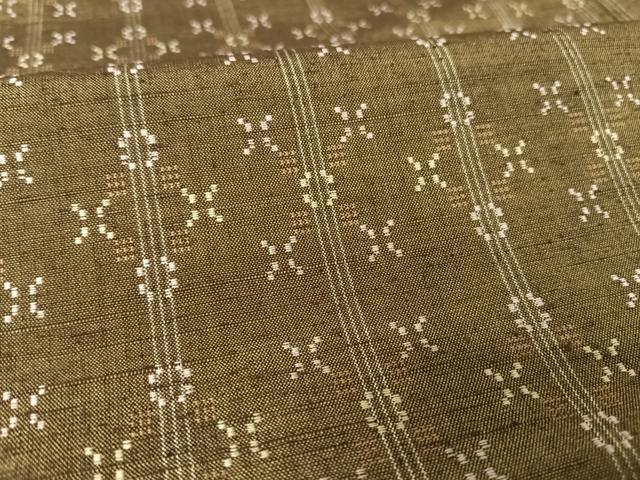 平和屋着物●花織 紬 正絹 逸品 AAAU0278np