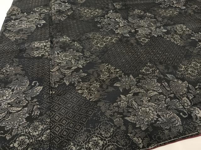 平和屋着物●本場大島紬 9マルキ 更紗花蝶文 やまと誂製 正絹 逸品 未使用 AAAU0343np