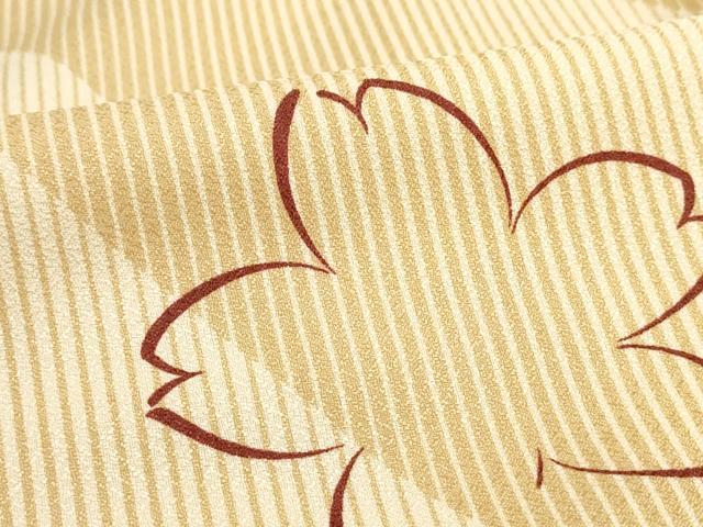 平和屋着物▽小紋 単衣 舞桜文 洗える着物 AAAU1125iu