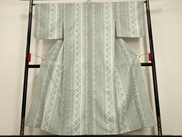 平和屋着物▽小紋 単衣 花間道 洗える着物 AAAU1135iu