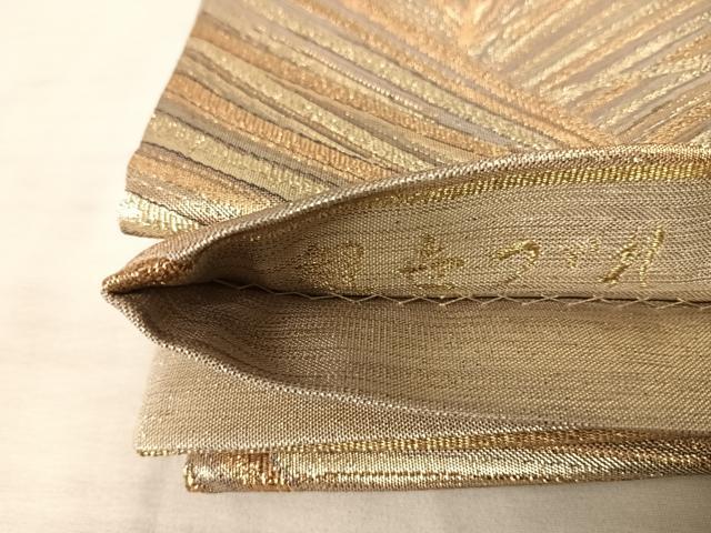 平和屋着物◎六通柄袋帯 観世つづれ 箔寿若松文 金銀糸 正絹 逸品 AAAU3046yx