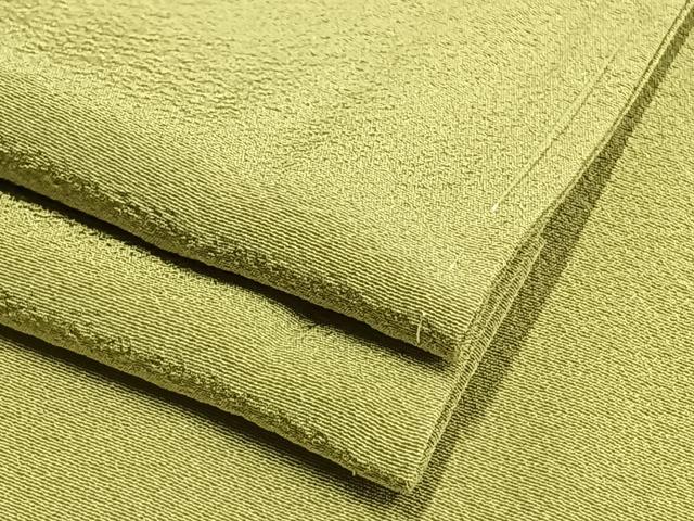 平和屋着物▽上質な色無地 単衣 抹茶色 正絹 逸品 未使用 AAAU4512fy