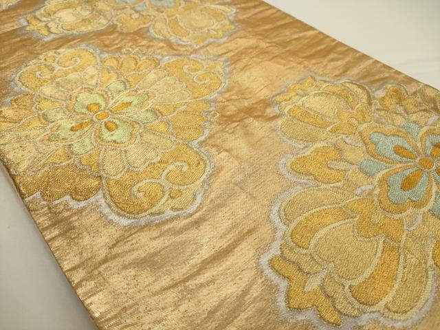 平和屋着物◎六通柄袋帯 花菱文 金銀糸 正絹 逸品 AAAU5110sx