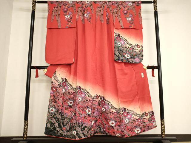 平和屋着物∵女の子 十三参り 子供 祝着 作家物 絞り 辻が花 暈し染め 金彩 逸品 AAAU5290ja
