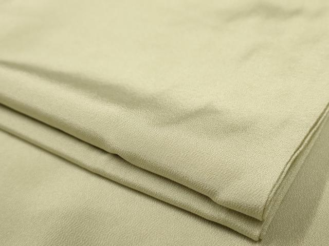 平和屋着物▽上質な色無地 単衣 山葵色 正絹 逸品 AAAU6432iu