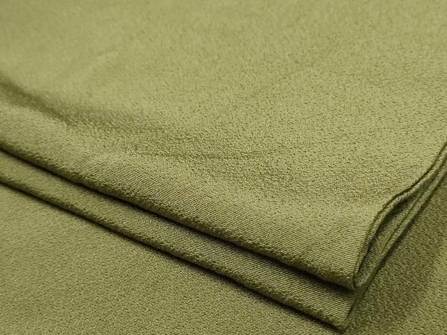 平和屋着物▽上質な色無地 単衣 麹塵色 正絹 逸品 AAAU6434iu