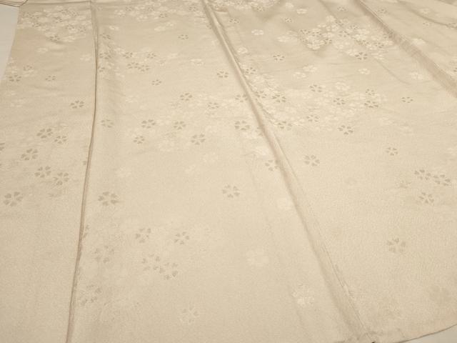 平和屋着物▽上質な色無地 単衣 舞桜地紋 桜色 正絹 逸品 AAAU6438iu