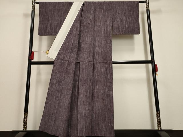 平和屋着物▽上質な紬 単衣 霞文 正絹 逸品 未使用 AAAU6442iu