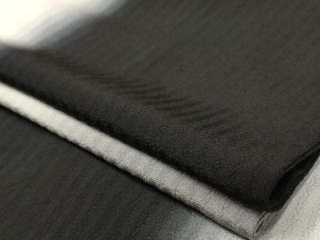 平和屋着物▽上質な小紋 単衣 霞縞 暈し染め 正絹 逸品 AAAU6450iu