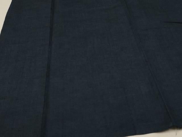 平和屋着物▽男性 紬 単衣 色無地 紺藍色 正絹 逸品 未使用 AAAU6462iu