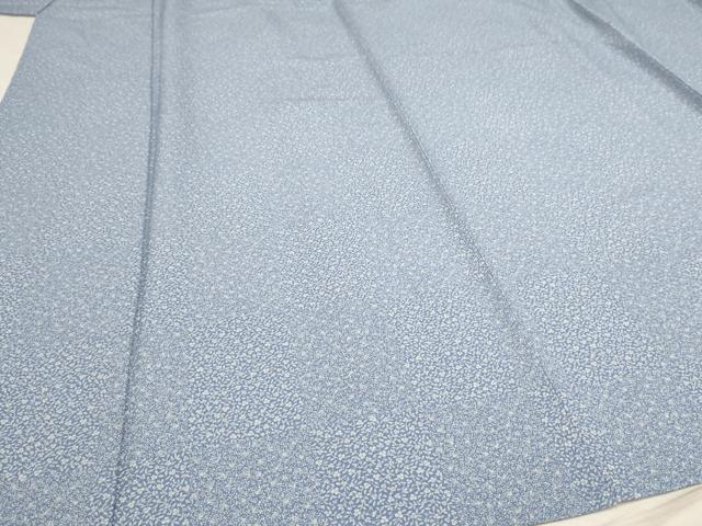 平和屋着物▽小紋 単衣 市松枝葉文 洗える着物 AAAU6499iu
