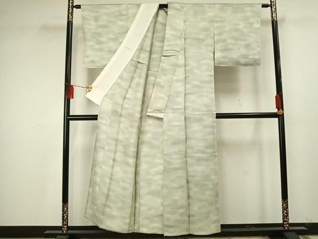 平和屋着物▽京友禅作家 堺映祥 小紋 単衣 霞文 正絹 逸品 未使用 AAAU7979fy