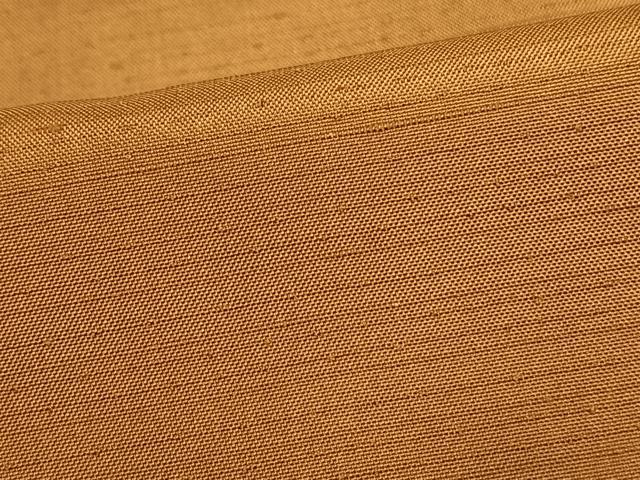 平和屋着物▽上質な紬 単衣 色無地 黄唐茶色 正絹 逸品 未使用 AAAU7986fy