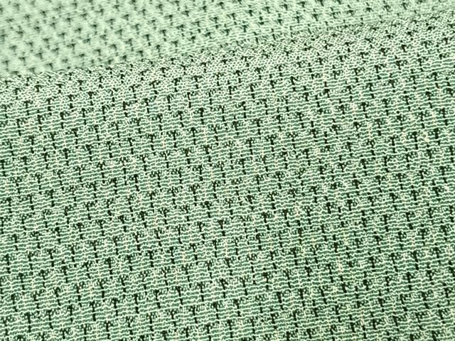 平和屋着物▽白鷹お召 単衣 蚊絣 さが美扱い 正絹 逸品 AAAU7998fy