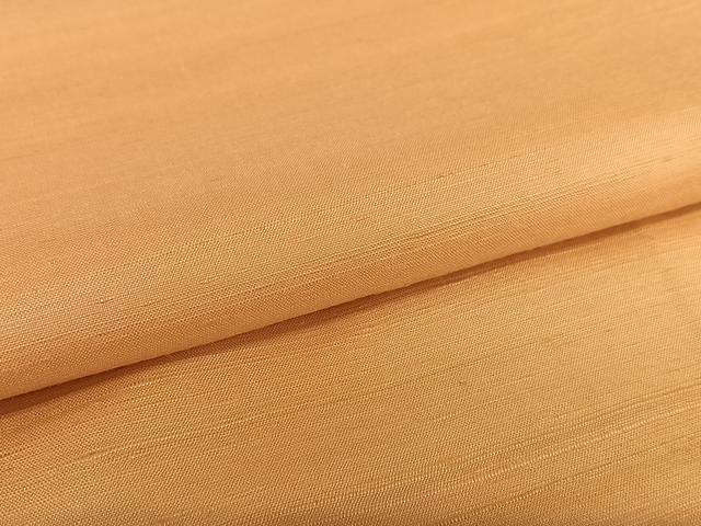 平和屋着物●上質な紬 色無地 小麦色 正絹 逸品 AAAU8074zg