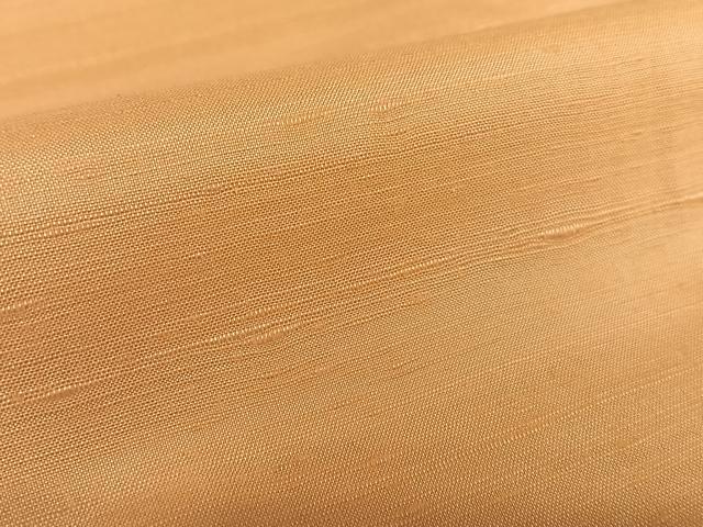 平和屋着物●上質な紬 色無地 小麦色 正絹 逸品 AAAU8074zg