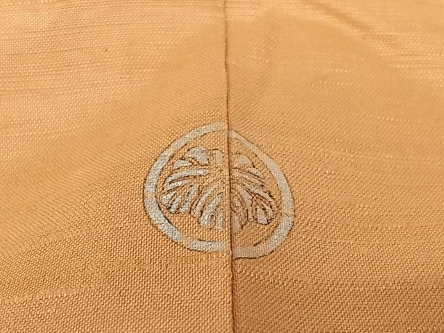 平和屋着物●上質な紬 色無地 小麦色 正絹 逸品 AAAU8074zg