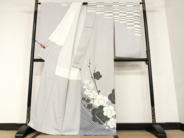 平和屋着物●訪問着 枝梅 正絹 逸品 AAAU8127zg