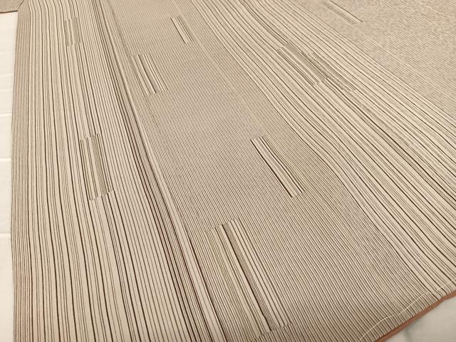 平和屋着物●上質な小紋 縞 正絹 逸品 未使用 AAAU8186zg