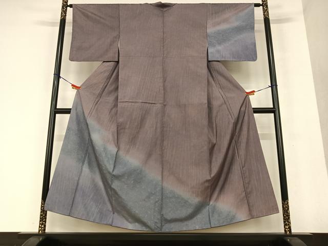 平和屋着物●本場染大島紬 訪問着 絞り 霞文 暈し染め 正絹 逸品 AAAU8196zg