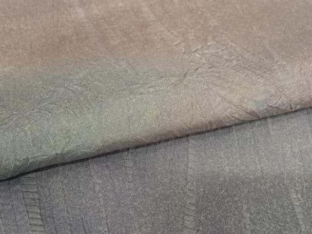 平和屋着物●本場染大島紬 訪問着 絞り 霞文 暈し染め 正絹 逸品 AAAU8196zg