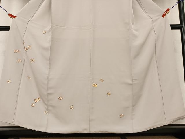 平和屋着物●銀座きしや 訪問着 駒刺繍 花冊子文 金彩 たとう紙付き 正絹 逸品 AAAU8236zg