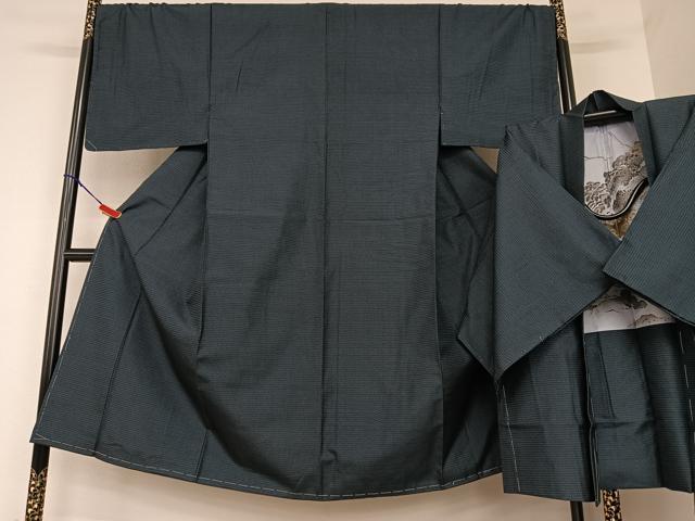 平和屋着物●男性 本場大島紬 アンサンブル 100亀甲 総詰 正絹 逸品 AAAU8240zg