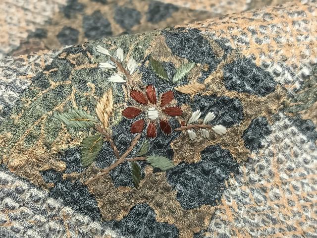 平和屋着物●訪問着 総絞り 刺繍 花鳥文 金彩 正絹 逸品 AAAU8269zg