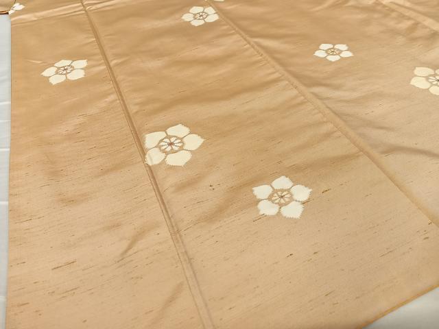平和屋着物●上質な紬 舞花文 正絹 逸品 AAAU8336zg