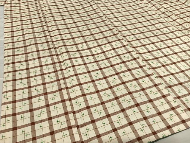 平和屋着物●上質な紬 格子 正絹 逸品 AAAU8352zg