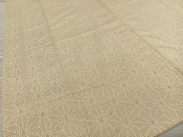 平和屋着物●上質な紬 麻の葉文様 正絹 逸品 AAAU8360zg