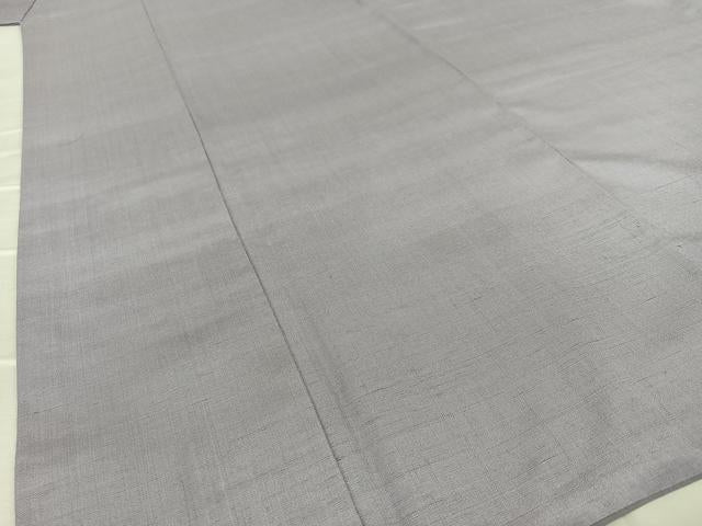 平和屋着物●上質な紬 色無地 薄葡萄色 正絹 逸品 AAAU8371zg