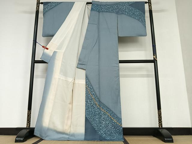 平和屋着物●訪問着 作家物 佳二郎 霞文 暈し染め 金彩 正絹 逸品 AAAU8458zg