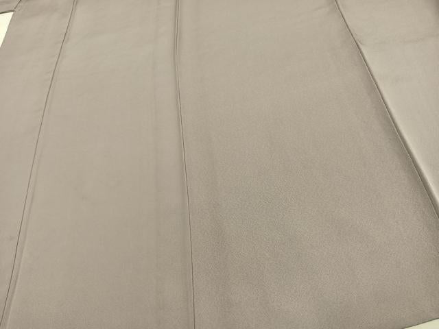 平和屋着物▽上質な色無地 単衣 牡丹鼠色 正絹 逸品 AAAU8509fy