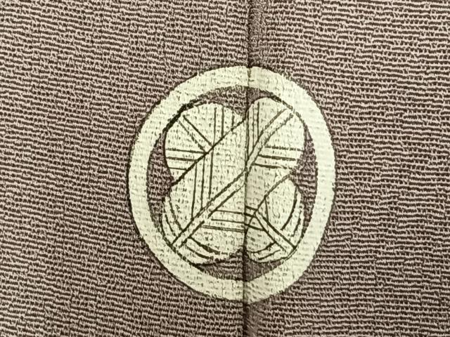 平和屋着物▽上質な色無地 単衣 牡丹鼠色 正絹 逸品 AAAU8509fy
