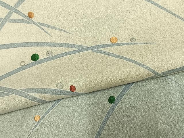 平和屋着物▽訪問着 単衣 刺繍 露芝文 正絹 逸品 AAAU8512fy