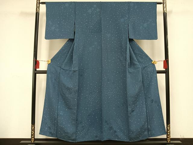平和屋着物▽上質な小紋 単衣 色紙散らし文 正絹 逸品 AAAU8513fy