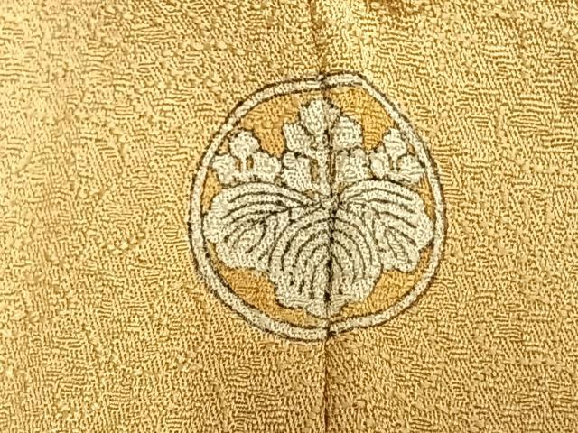 平和屋着物▽本草木染作家 瑞寶 色無地 単衣 飴色 正絹 逸品 AAAU8519fy