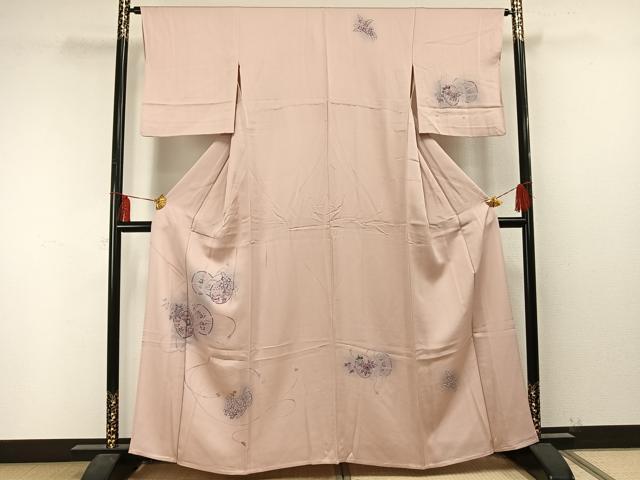 平和屋着物▽訪問着 単衣 花鼓文 暈し染め 正絹 逸品 AAAU8528fy