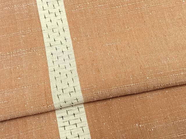 平和屋着物▽上質な紬 単衣 十字絣間道 正絹 逸品 未使用 AAAU8535fy