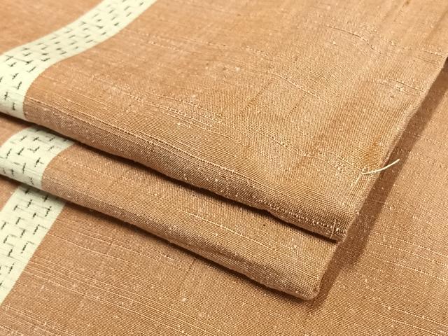 平和屋着物▽上質な紬 単衣 十字絣間道 正絹 逸品 未使用 AAAU8535fy