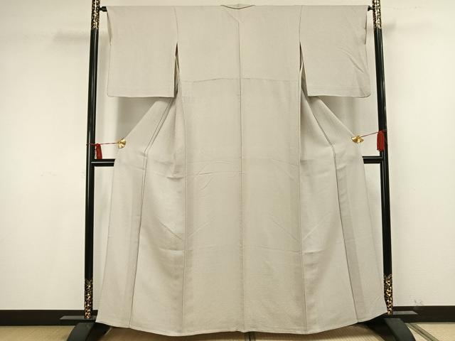 平和屋着物▽上質な色無地 単衣 白花色 正絹 逸品 AAAU8550fy