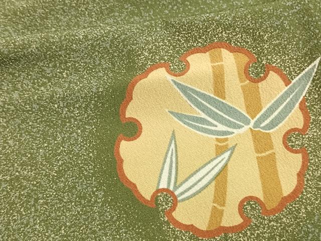 平和屋着物▽小紋 単衣 雪輪花文 ロング丈 洗える着物 AAAU8561fy
