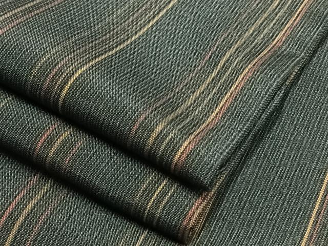 平和屋着物▽小紋 単衣 縞 洗える着物 AAAU8576fy