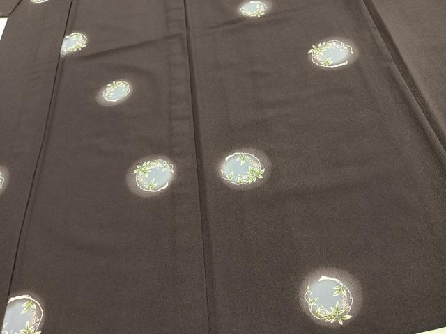 平和屋着物▽小紋 単衣 南天丸文 やまと誂製 洗える着物 AAAU8594fy