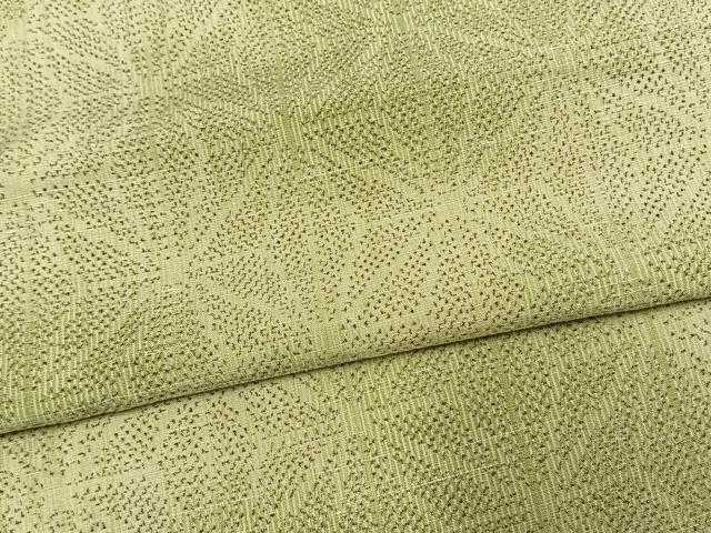 平和屋着物▽上質な紬 単衣 麻の葉文様 正絹 逸品 未使用 AAAU8605fy