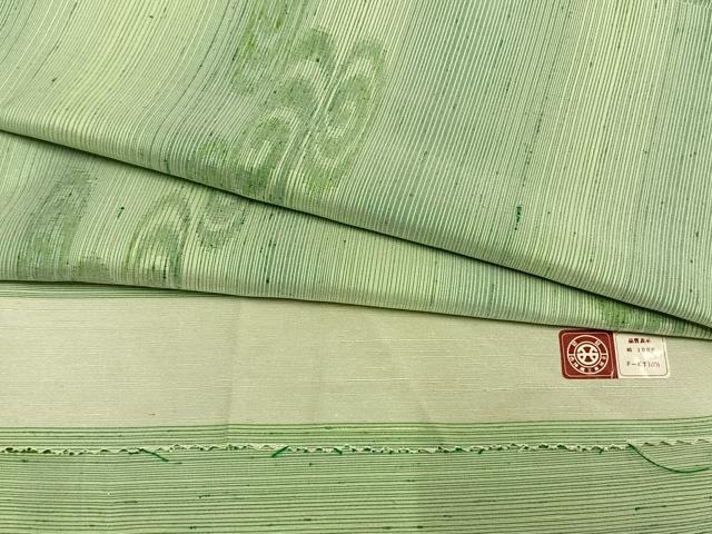 平和屋着物▽西陣 紬 単衣 流水文 反端付き 正絹 逸品 AAAU8609fy
