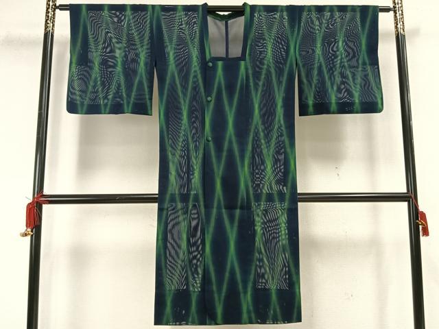 平和屋着物▽極上 道行コート スリーシーズン 春夏秋 塵除け 網目文 ロング丈 正絹 逸品 AAAU8624fy