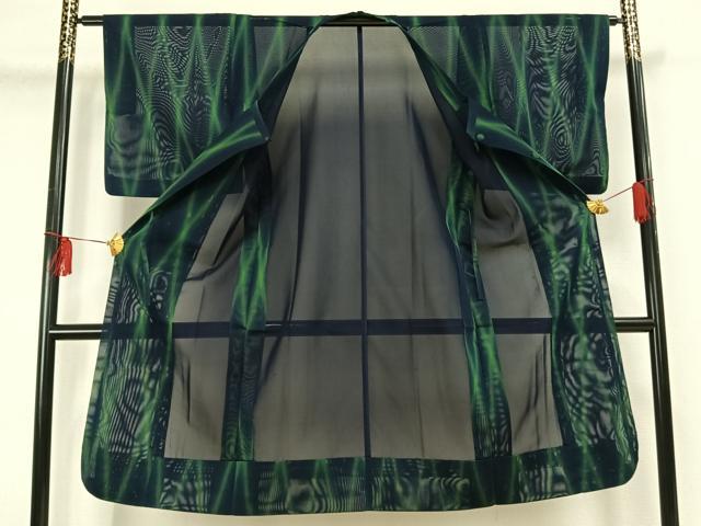 平和屋着物▽極上 道行コート スリーシーズン 春夏秋 塵除け 網目文 ロング丈 正絹 逸品 AAAU8624fy