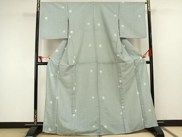 平和屋着物▽小紋 単衣 蛍暈し 洗える着物 AAAU8644fy